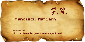 Franciscy Mariann névjegykártya